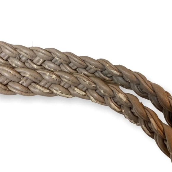 Hibou Tan Shoulder/Crossbody Bag with Braid &  Zipper Details - Picture 14 of 16